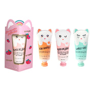 Coffret trio crèmes mains - Pêche chantilly, Fraise des bois et Vanille coco