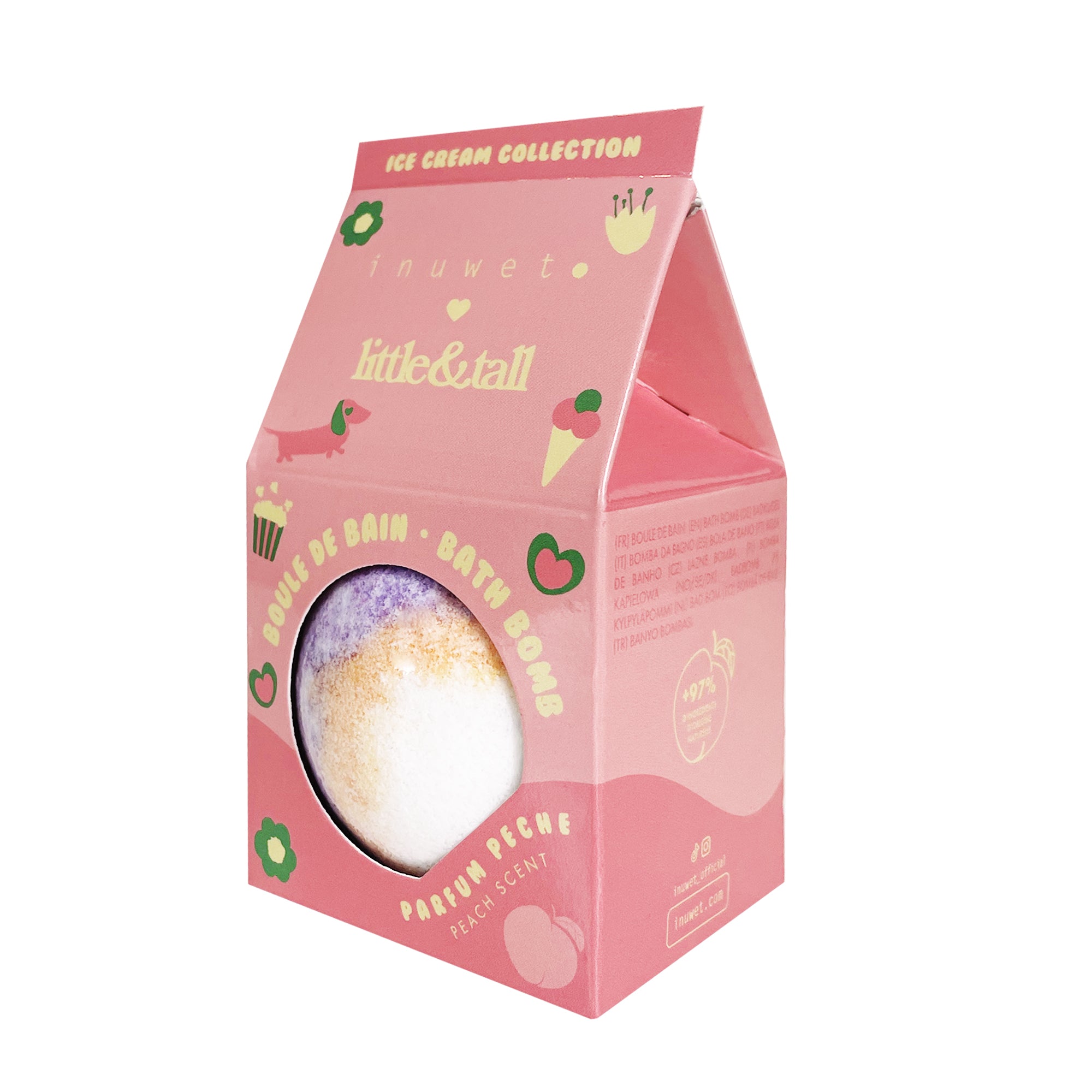 Little & Tall x inuwet_Boule de bain parfum pêche