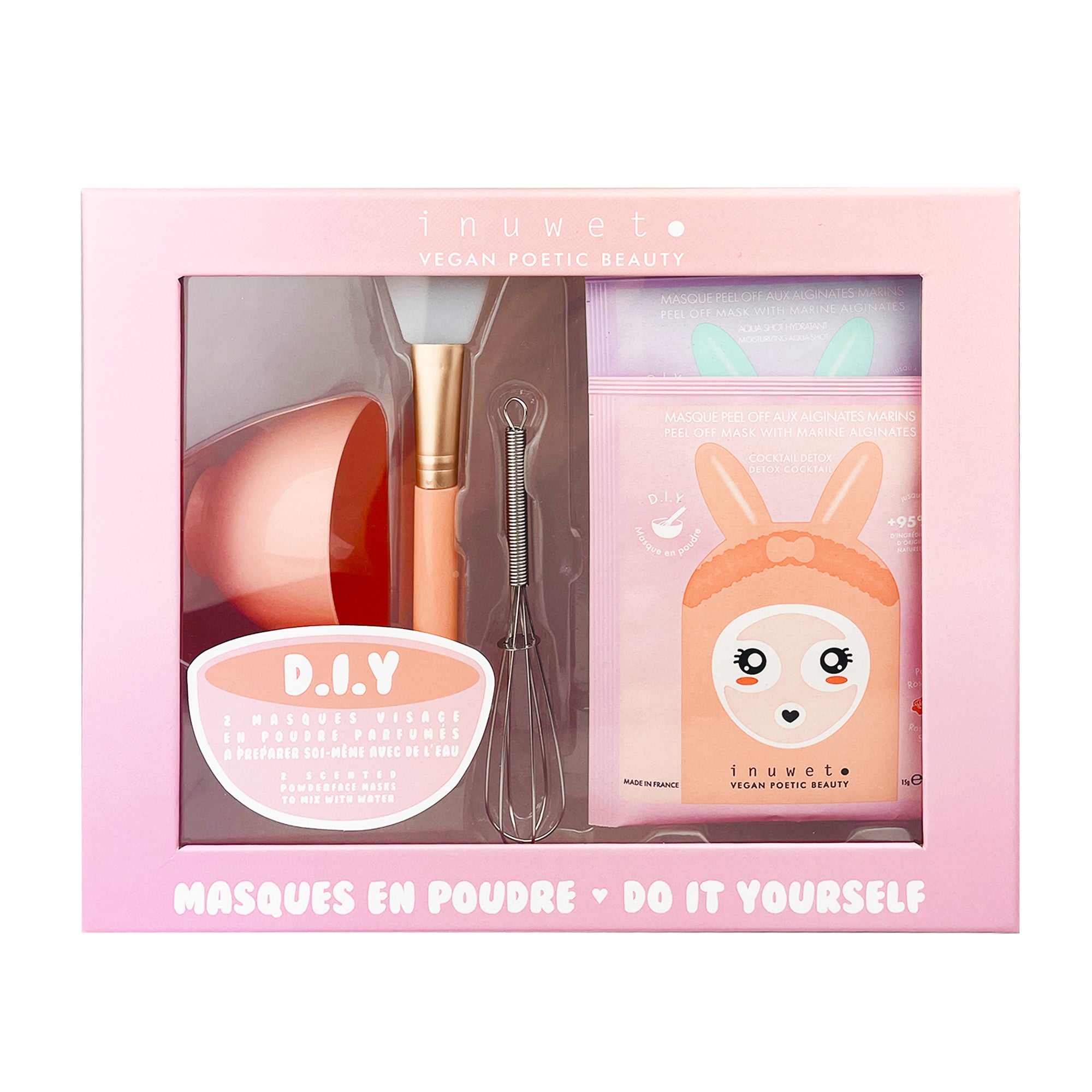 inuwet Coffret DIY masques poudre peel-off