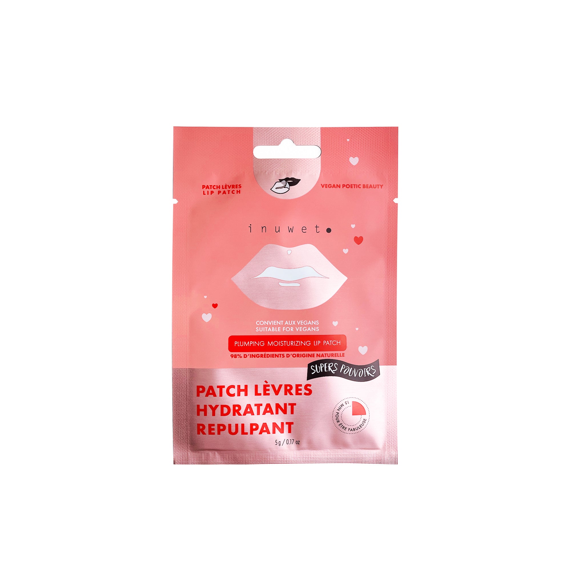 Patch en bio-cellulose pour les lèvres - Hydratant et repulpant