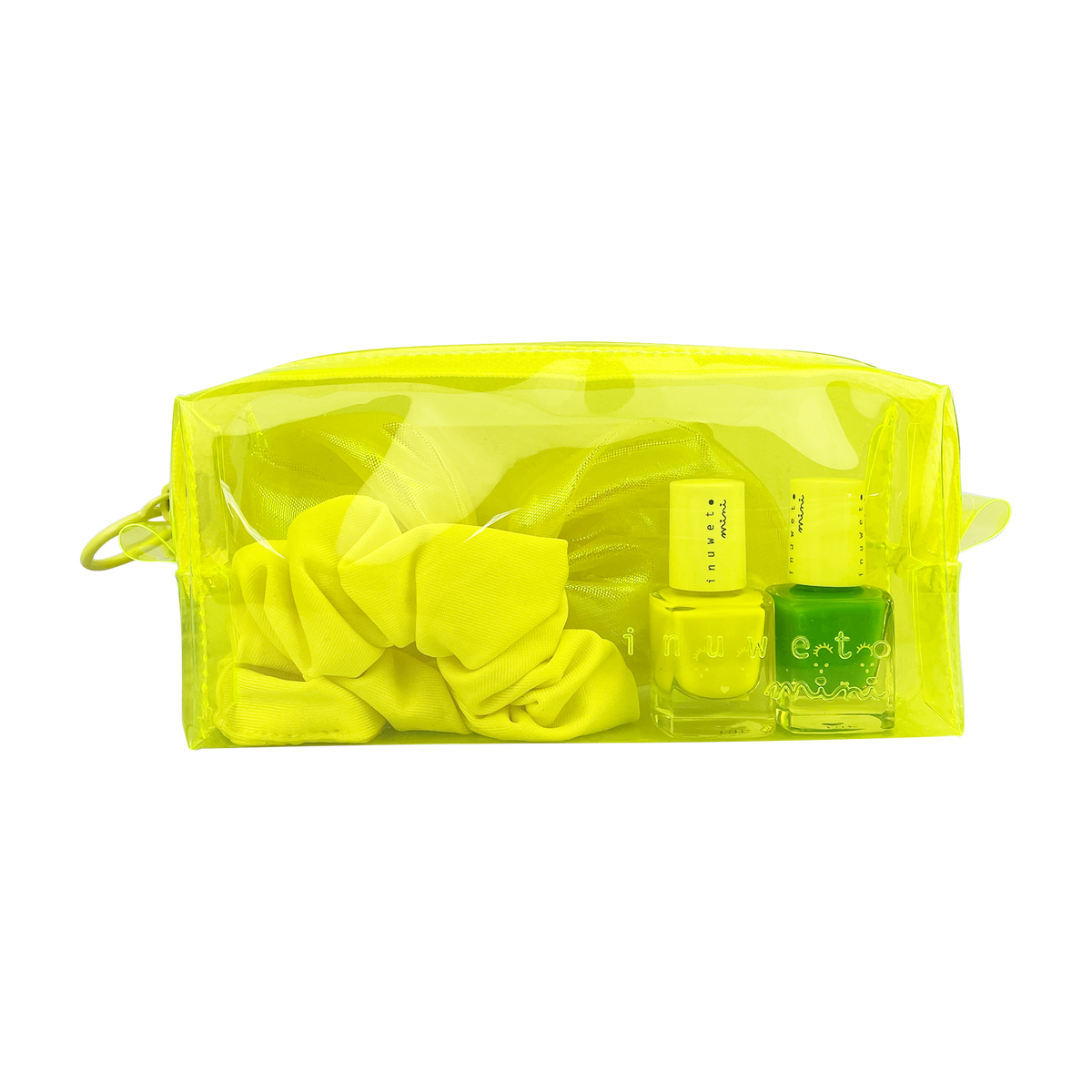 Trousse fluo jaune : accessoires et vernis enfant