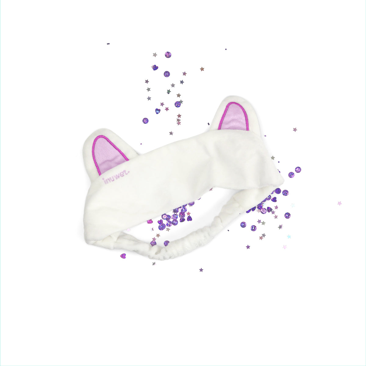 Bandeau Chat & Sequins  "Purple kitty"