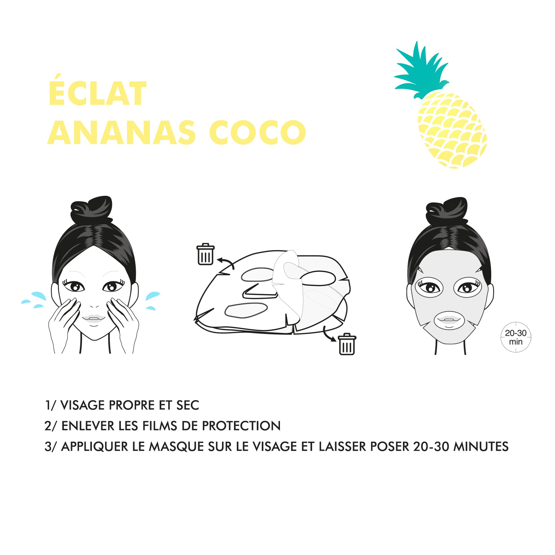 Masque visage - Eclat - Ananas Coco